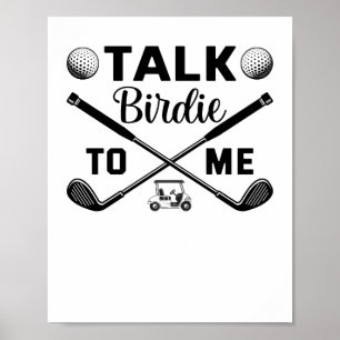Poster Golf Parlez Birdie à moi drôle