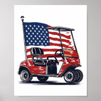 Golf Part Drapeau américain 4 juillet Sport Patrio