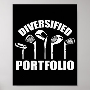 Poster Golf Portefeuille Diversifié Entreprise Drôle Entr