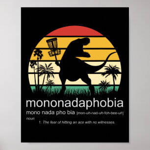 Poster Golf sur disque Mononadaphobie Disque de golf drôl