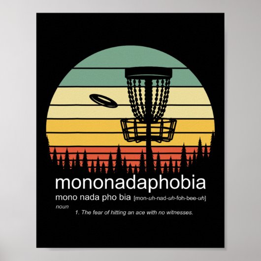 Poster Golf sur disque Mononadaphobie Drôle de golf à dis (Devant)