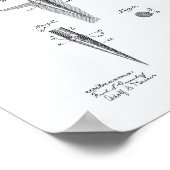 Poster Golf Tee 1899 Brevet Art - Livre blanc (Coin)