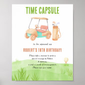 Poster Golf Time Capsule 1st birthday  (Devant)