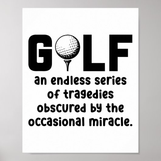 Poster Golf Une Série Infini De Tragédies Golf Golf P (Devant)