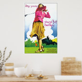 Poster Golf vintage allemand (Cuisine)