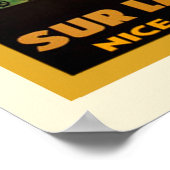 Poster Golf vintage Sur La Côte d'Azur (Coin)