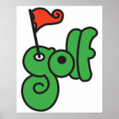 Poster Golf Wang Vert et Rouge Vibrants (Devant)