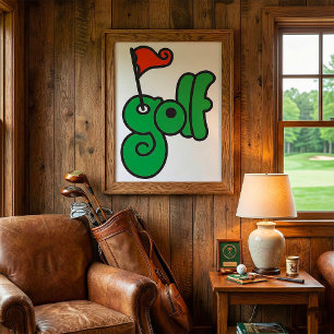 Poster Golf Wang Vert et Rouge Vibrants