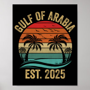 Poster Golfe D'Arabie Est 2025 Trump Arabian Gulf Funny P