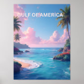 Poster Golfe de l'Amérique dans les pastels (Devant)