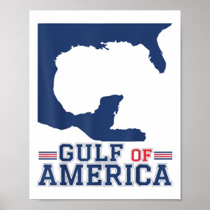 Poster Golfe De L'Amérique Usa Funny Golfe Du Mexique 4 J