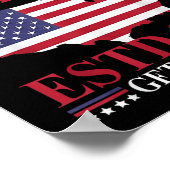 Poster Golfe Des États-Unis Amérique Estd 2025 Relever Le (Coin)