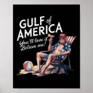 Poster Golfe des États-Unis d'Amérique Drôle Trump États-