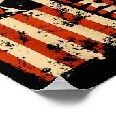 Poster Golfe Des Etats-Unis Drapeau Américain Drôle Drôle (Coin)