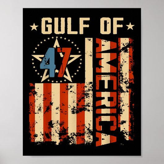 Poster Golfe Des Etats-Unis Drapeau Américain Drôle Drôle (Devant)