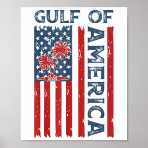 Poster Golfe Des Etats-Unis Est 2025 Funny Golfe D'Usa Am