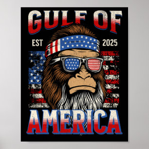 Poster Golfe des États-Unis Trump Funny Bigfoot Mexique P