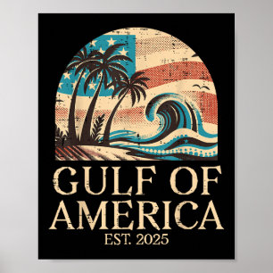 Poster Golfe Des Etats-Unis Vague Hommes Vintages Femmes