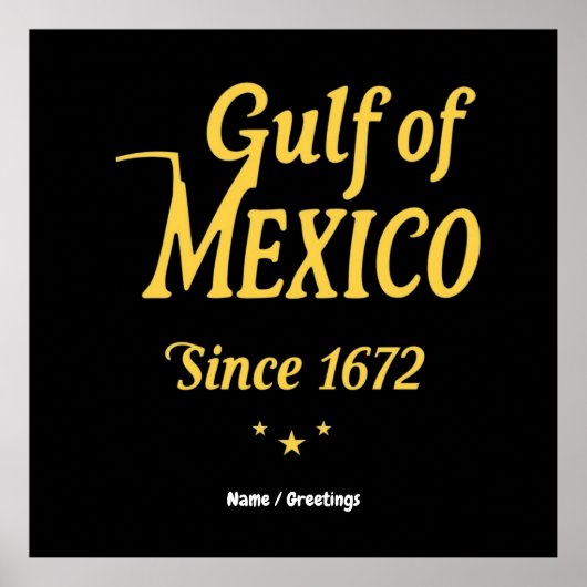 Poster Golfe du Mexique Depuis 1672, plongez profondément (Devant)