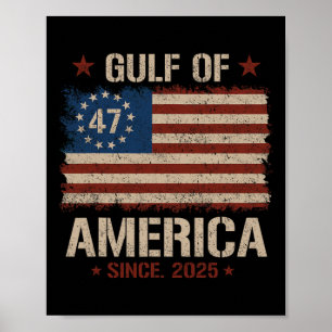 Poster Golfe D'Usa Amérique Est 2025 47ème Drapeau Améric