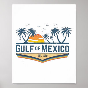 Poster Golfe Mexique Chemise Golfe des Etats-Unis Amériqu