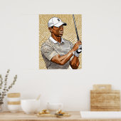 Poster Golfer - Golf Art Imprimer (Cuisine)