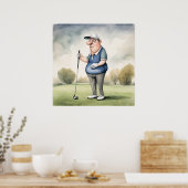 Poster Golfer - Golf Art Print (Cuisine)