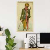 Poster Golfer qui a eu une catastrophe sur les liens (Bureau à domicile)