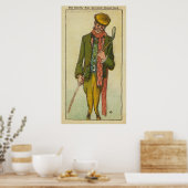 Poster Golfer qui a eu une catastrophe sur les liens (Cuisine)