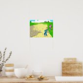 Poster Golfer Stuck in a Bunker. Funny Golf (Cuisine)