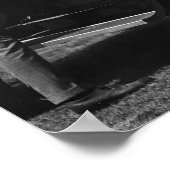 Poster Golfer Teeing Off sur le toit de voiture, noir et  (Coin)