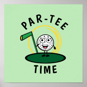 Poster Golfers Par-Tee Time