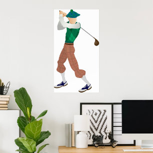 Poster Golfeur bien habillé