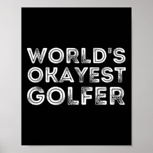 Poster Golfeur Moyen Du Monde - Amoureux De Golf Et Cadea