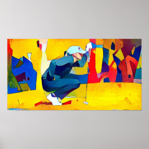 Poster Golfeur - Original Golf Art Print