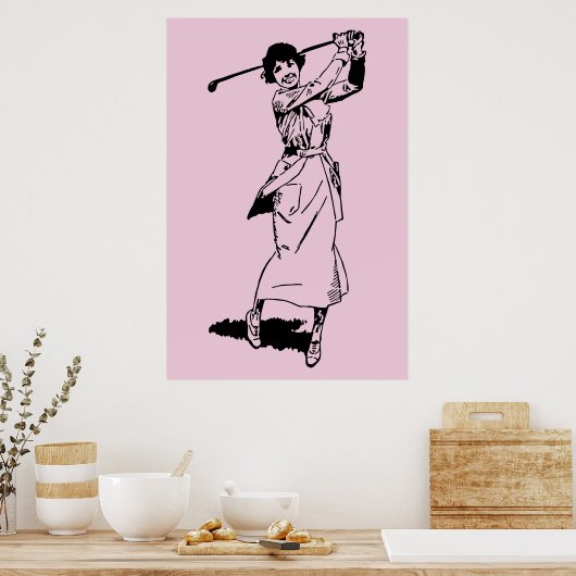 Poster Golfeuse Vintage de 1921 (Cuisine)