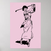 Poster Golfeuse Vintage de 1921 (Devant)