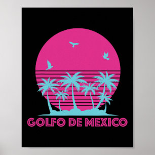 Poster Golfo De Mexico Viva Mexique Golfe Du Mexique Souv