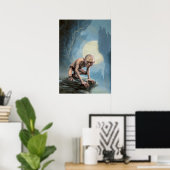 Poster GOLLUM™ with moon (Bureau à domicile)