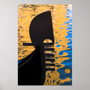 Poster Gondola et ondulations d'eau, Italie