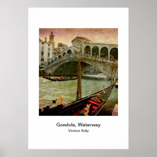 Poster - Gondola Waterway Venice Italië