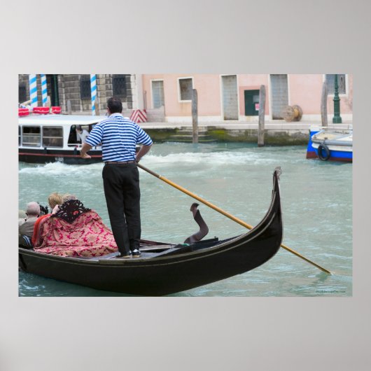 Poster Gondolas sur le canal de Venise (Devant)