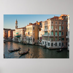 Poster Gondolas sur le canal Venise Italie