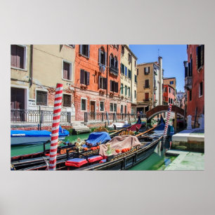 Poster gondole traditionnelle à Venise