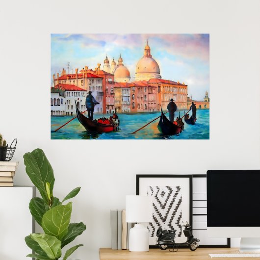 Poster Gondoles de Venise (Bureau à domicile)