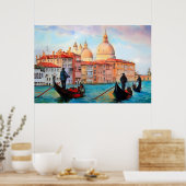Poster Gondoles de Venise (Cuisine)