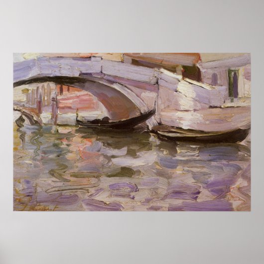 Poster Gondoles par John Singer Sargent, Art Impressionni (Devant)