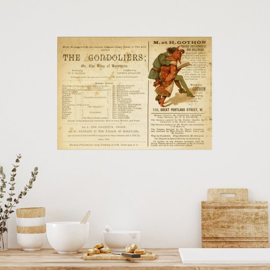 Poster Gondoliers (Cuisine)