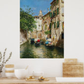 Poster Gondoliers sur un canal vénitien Rubens Santoro (Cuisine)