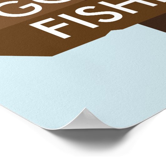 Poster Gone Fishin' Themed Sign (Coin)